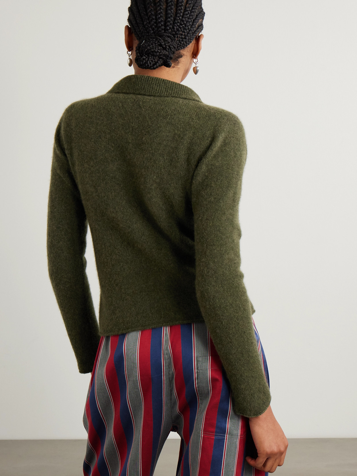 THE ELDER STATESMAN CASHMERE POLO SWEATER
