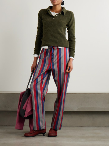 The Elder Statesman Cashmere polo sweater