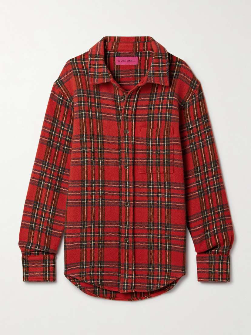 The Elder Statesman Checked Cashmere Shirt