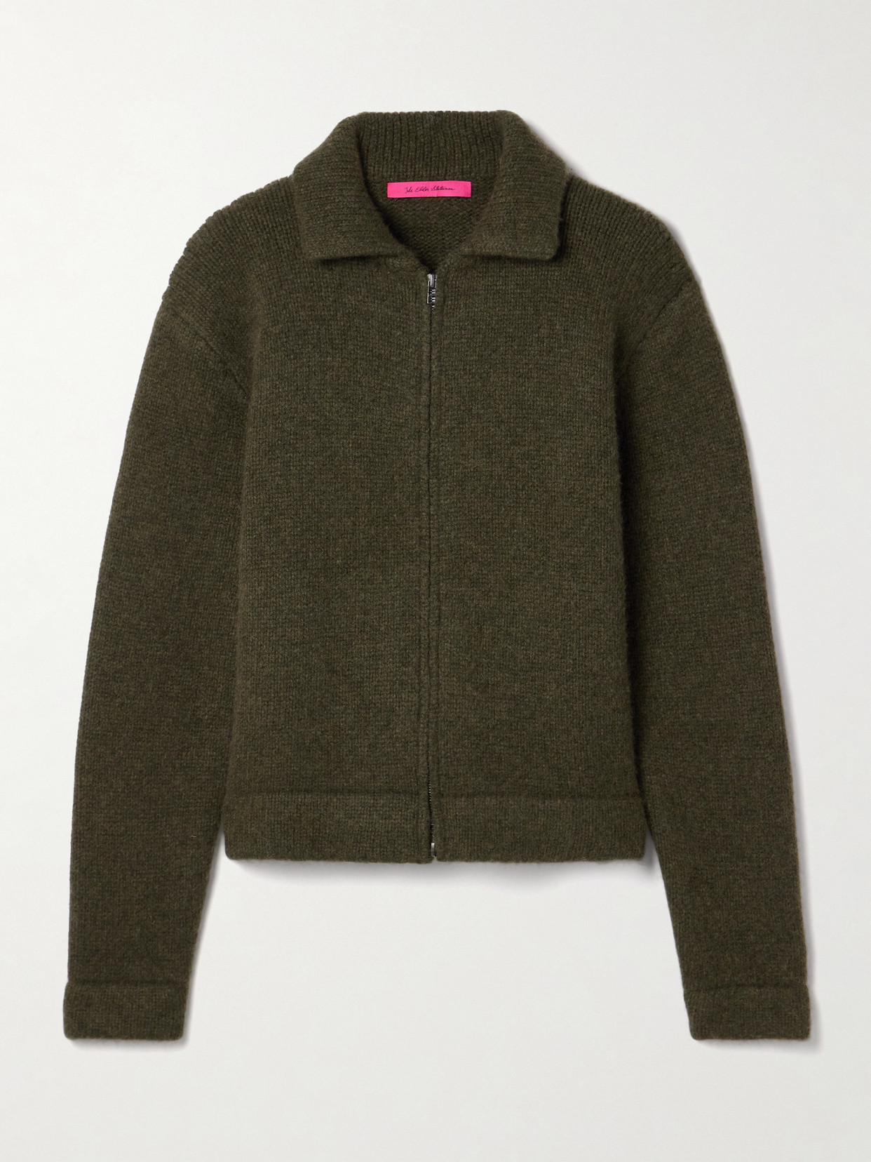 The Elder Statesman Cashmere Cardigan In Green