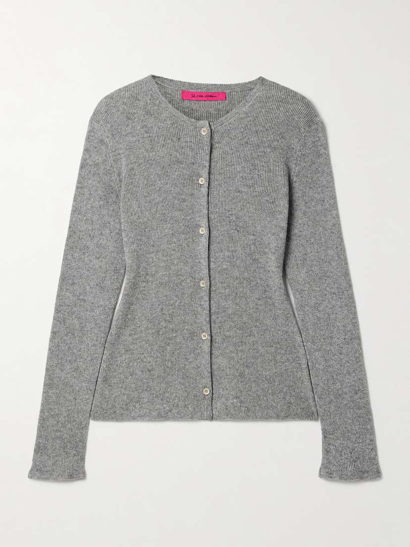 The Elder Statesman Delicash Ribbed Cashmere And Silk-blend Cardigan