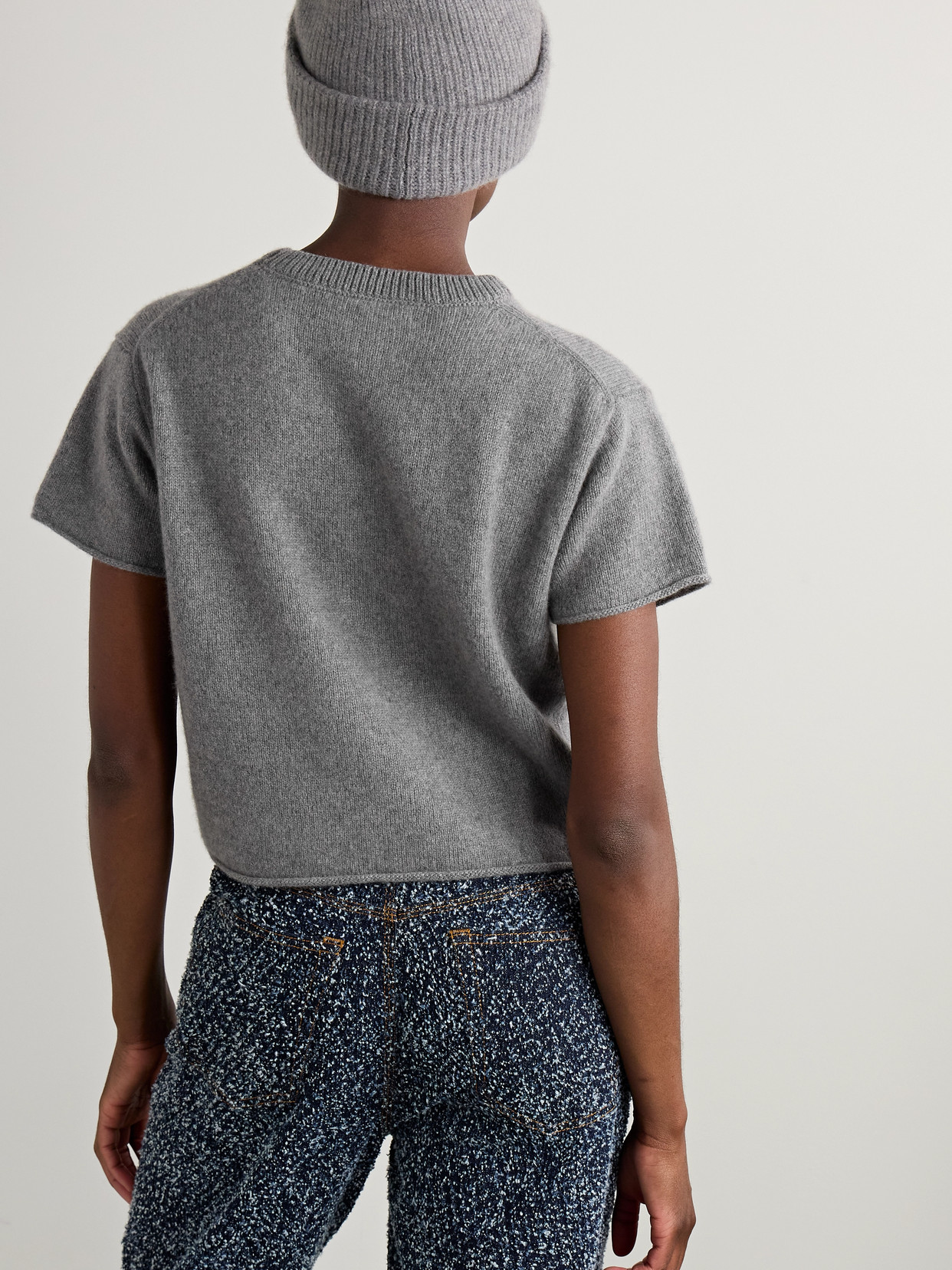 The Elder Statesman Cashmere Sweater In Gray