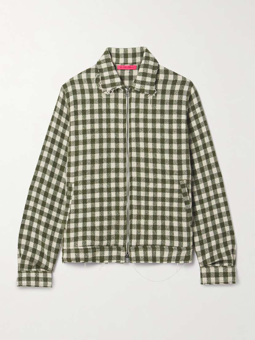 The Elder Statesman Decon Gingham Cashmere Jacket