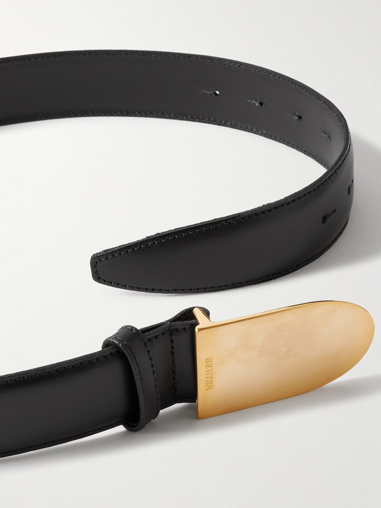 Bettter Leather Waist Belt In Black