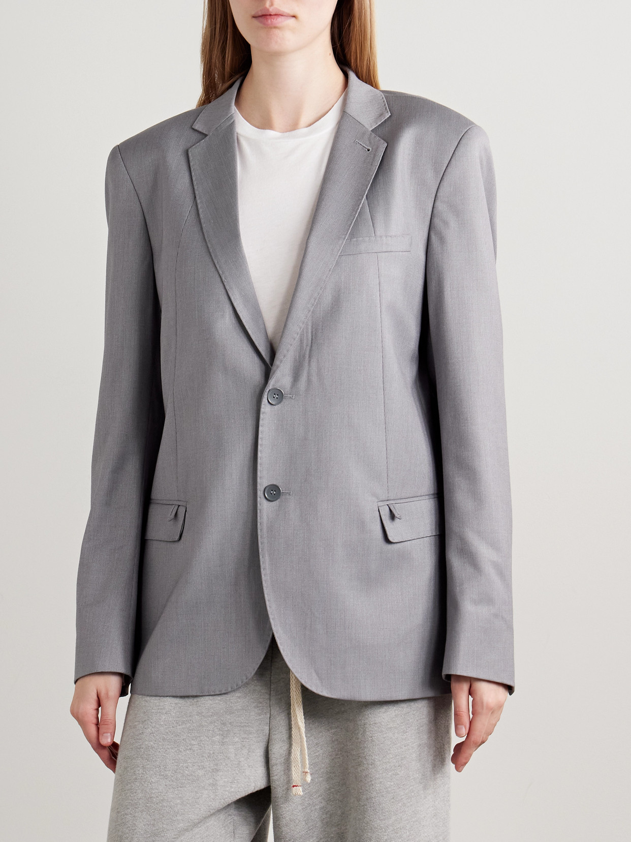 Denicoat Convertible Wool-Blend And Denim Coat