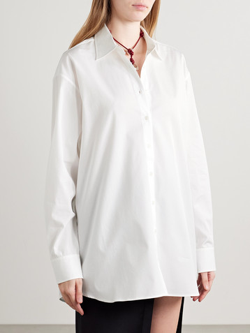 BETTTER Oversized cotton-poplin shirt