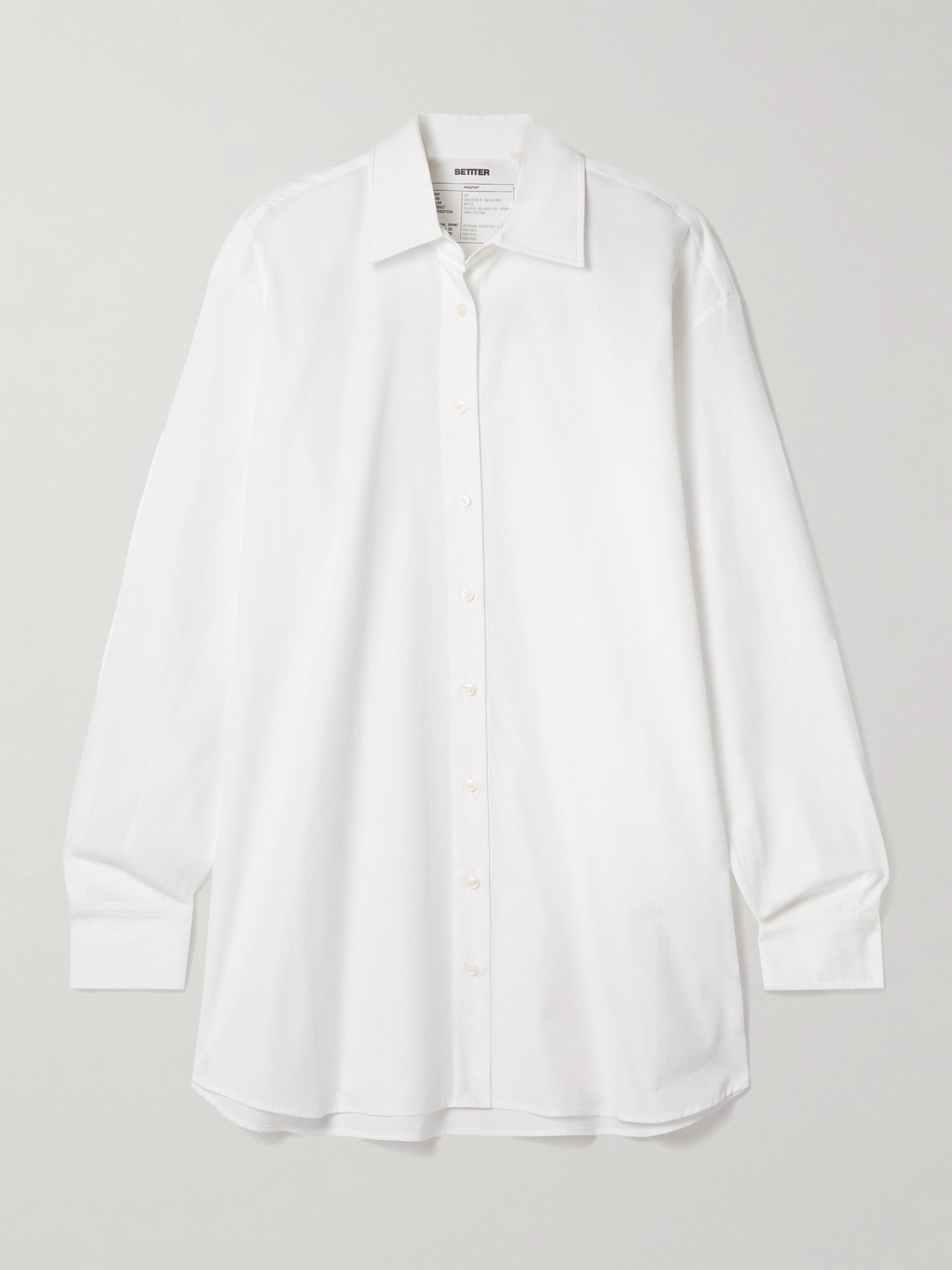 Bettter Oversized Cotton-poplin Shirt In White