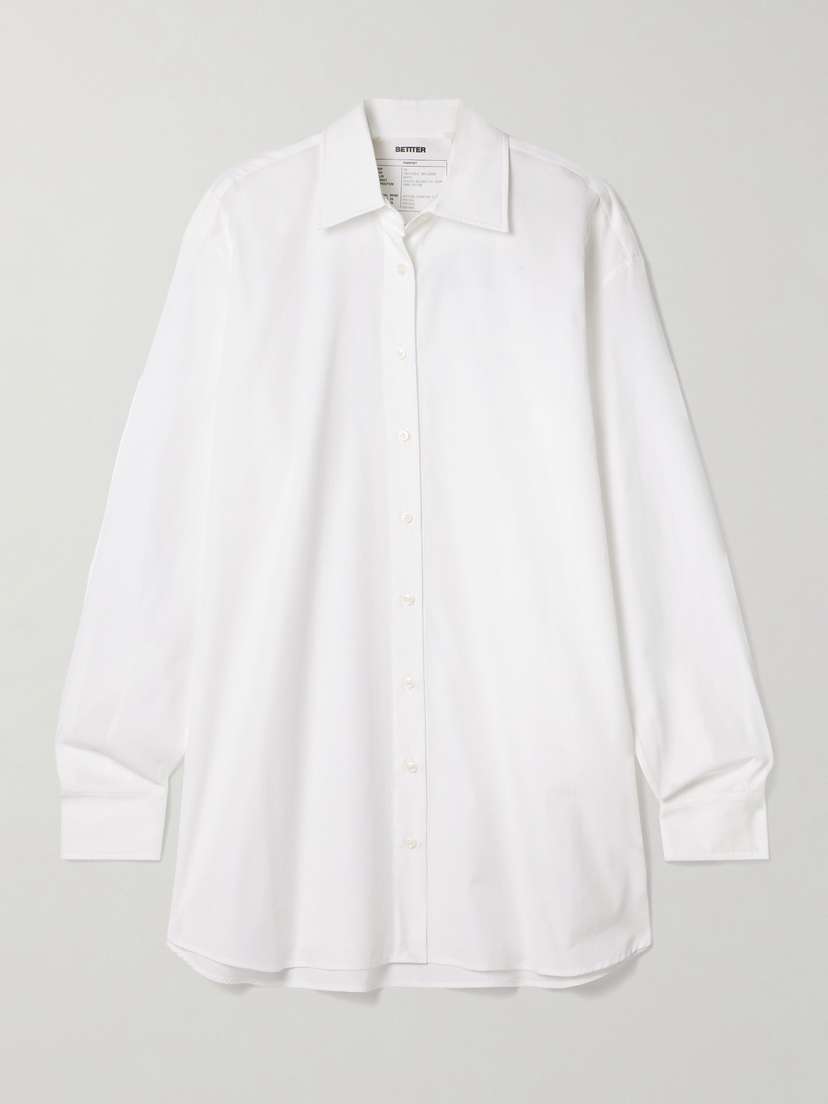 BETTTER Oversized Cotton-poplin Shirt
