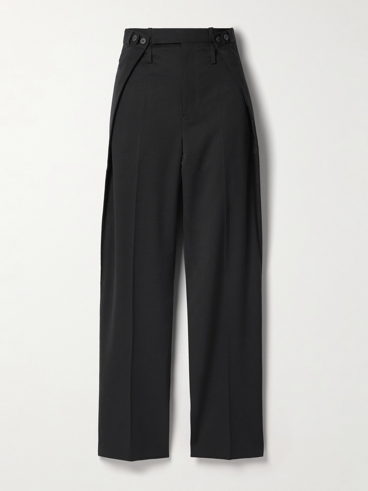 Bettter Wool-twill Straight-leg Trousers In Black