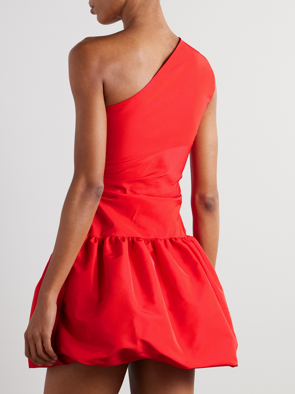 Patou One-shoulder Mini Dress In Red