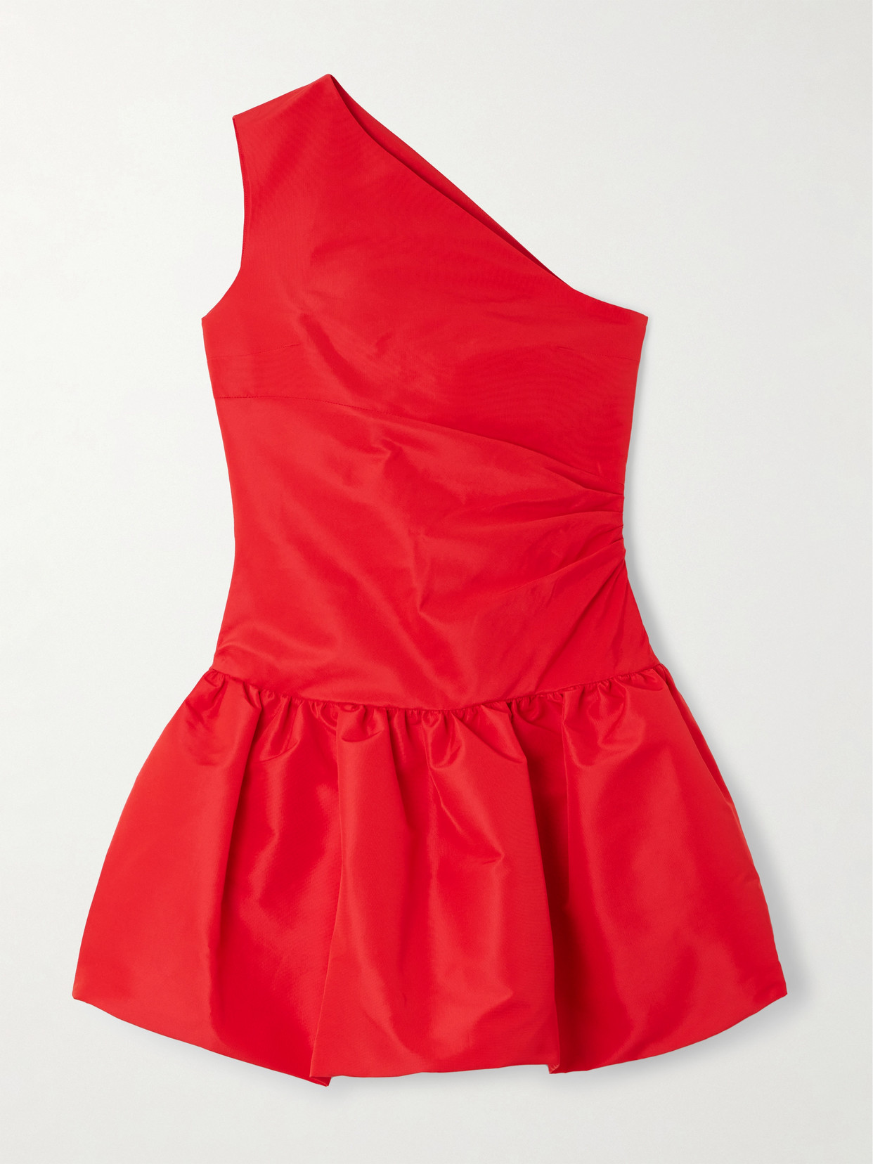 Patou - One-shoulder Recycled-faille Mini Dress - Red