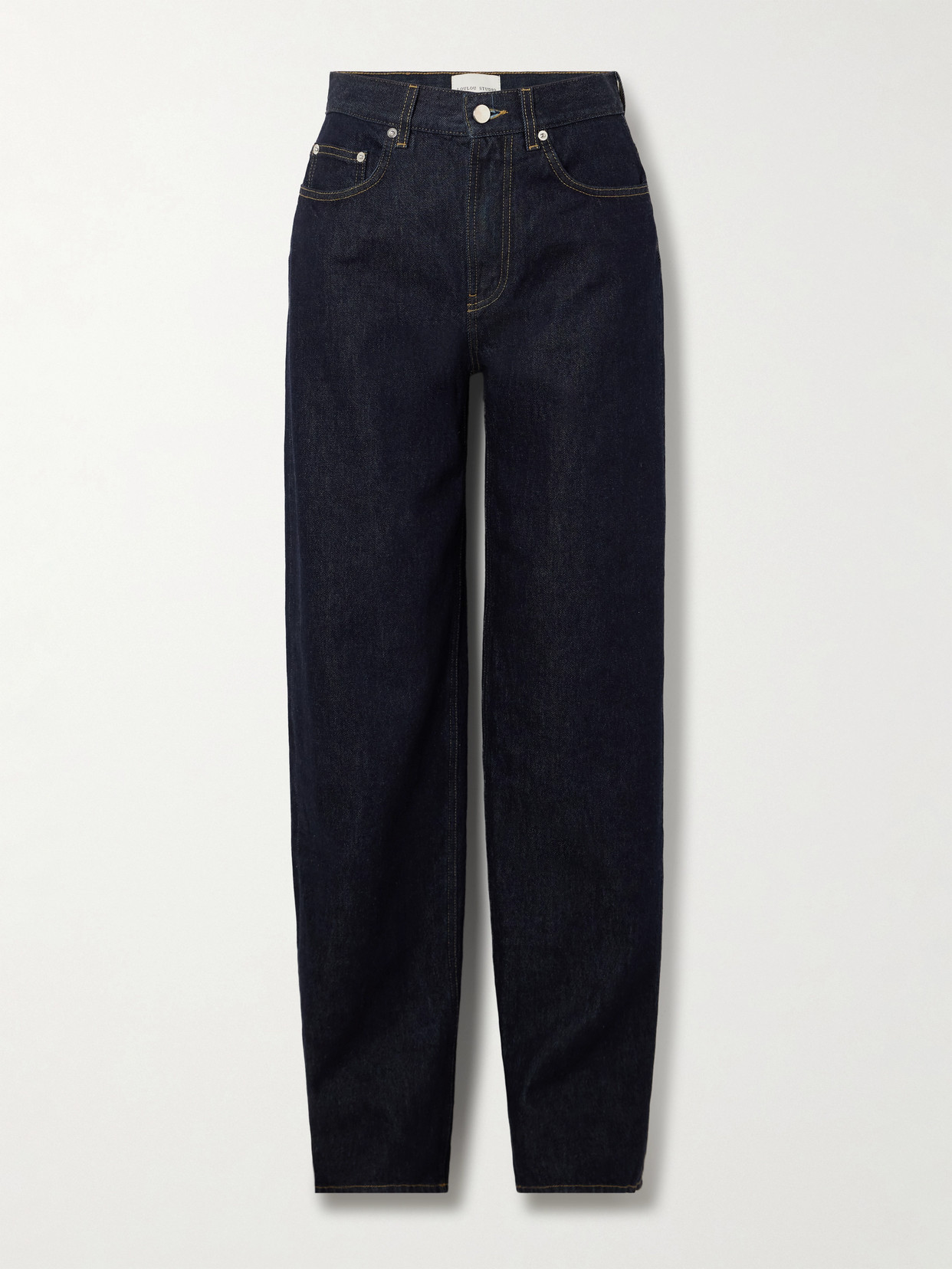 Loulou De Saison Samur High-rise Straight-leg Organic Jeans In Black