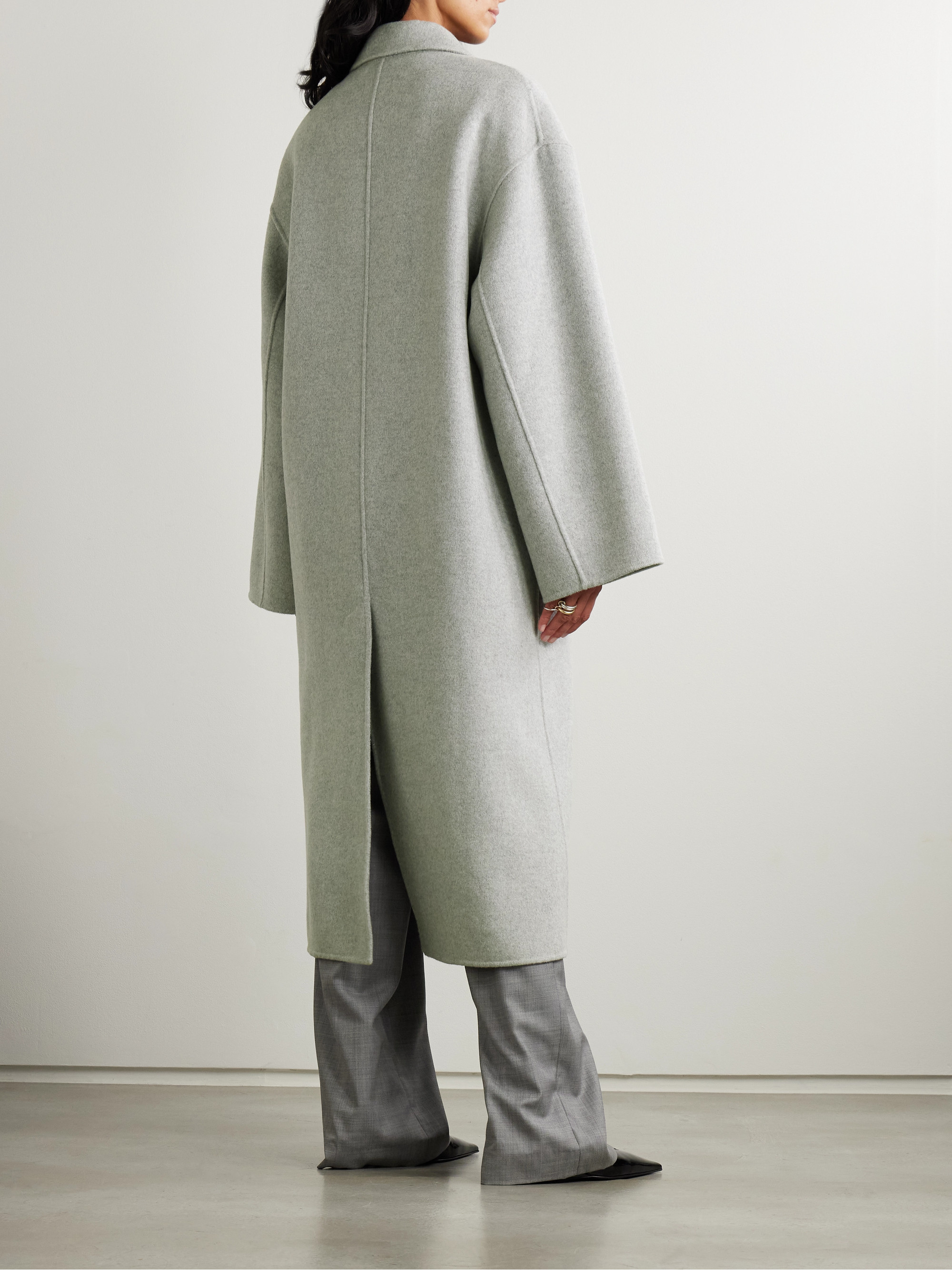 LOULOU DE SAISON Borneo double-breasted wool and cashmere-blend coat thumbnail