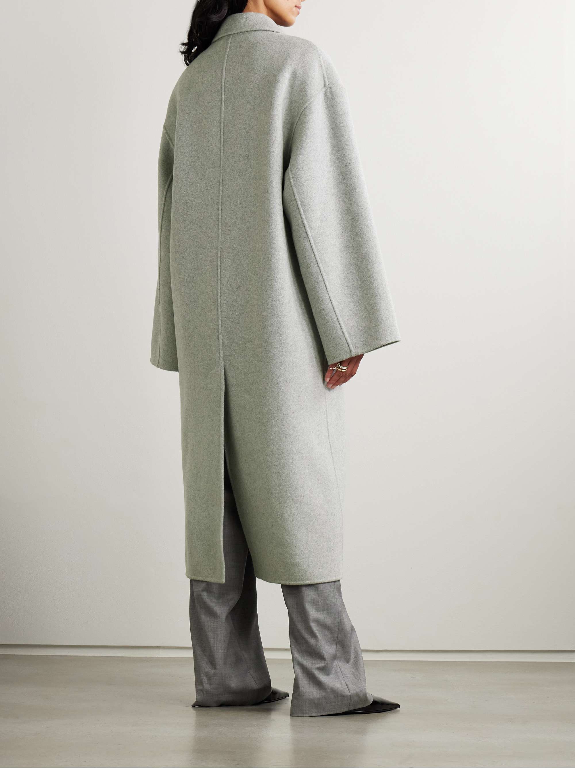 LOULOU DE SAISON Borneo double-breasted wool and cashmere-blend coat