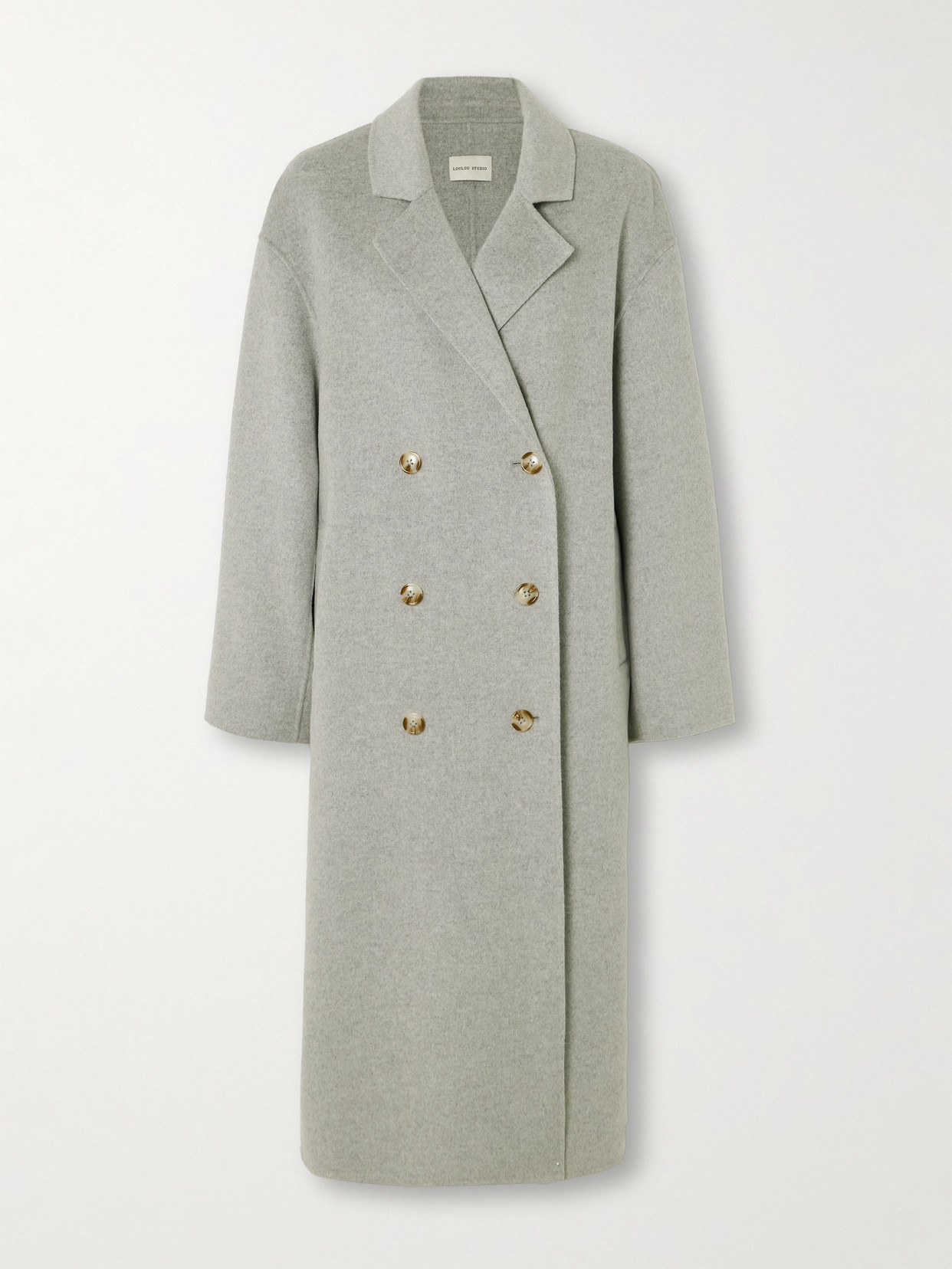 Loulou De Saison Borneo Double-breasted Wool And Cashmere-blend Coat In Gray