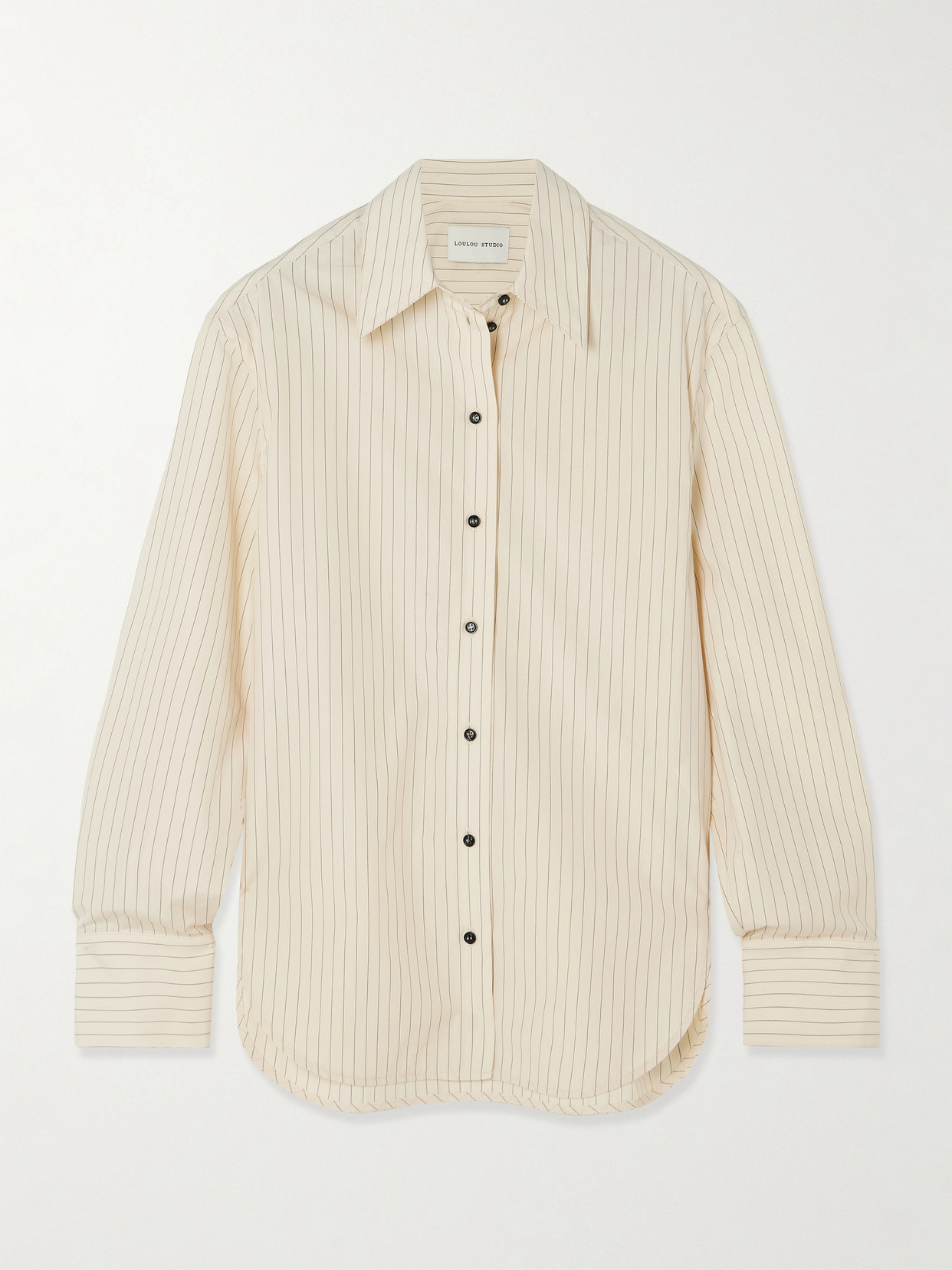 Loulou De Saison Alim Pinstriped Cotton-poplin Shirt In Ivory