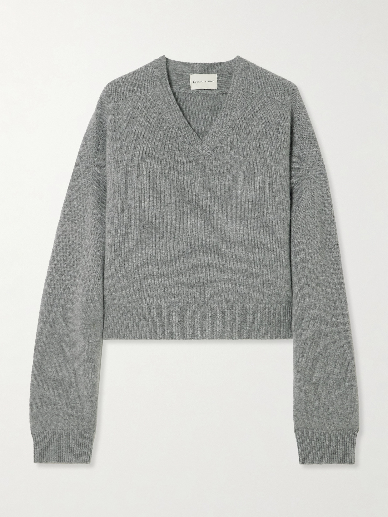 Loulou De Saison Anzor Cashmere Sweater In Gray