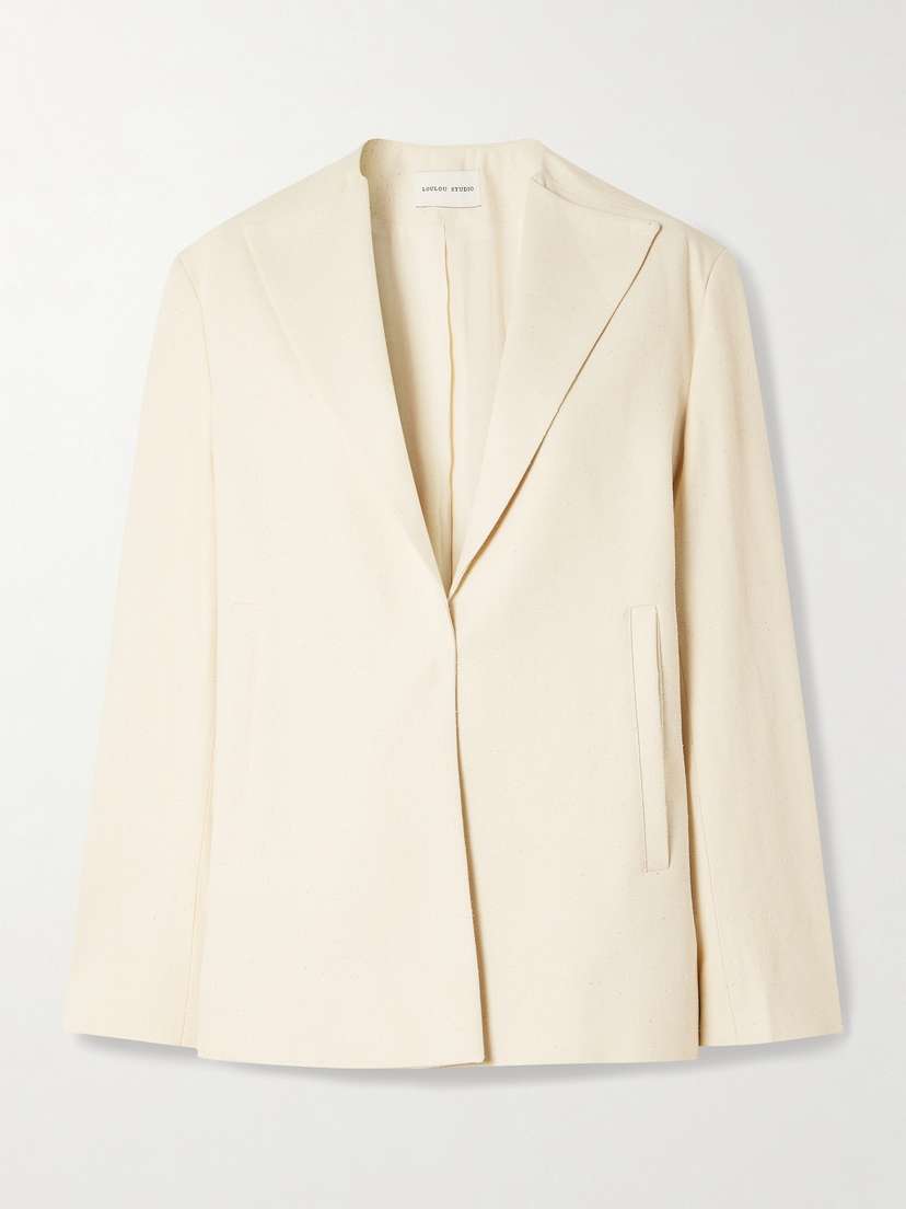 Loulou de Saison Rocco Textured Cotton-blend Twill Blazer
