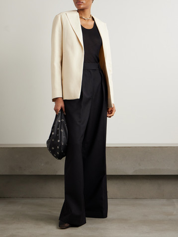 LOULOU DE SAISON Rocco textured cotton-blend twill blazer