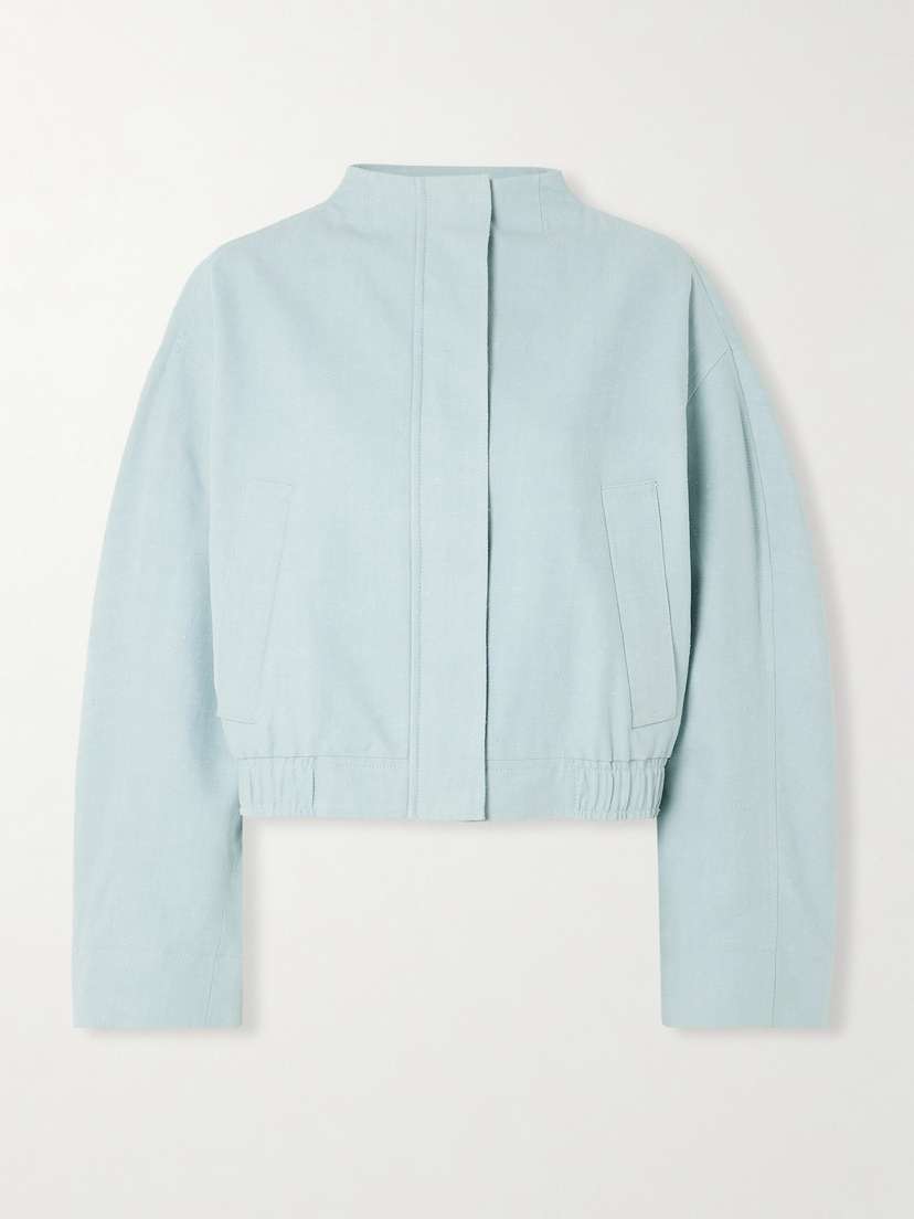 Loulou de Saison Bago Cropped Textured Cotton-blend Twill Jacket