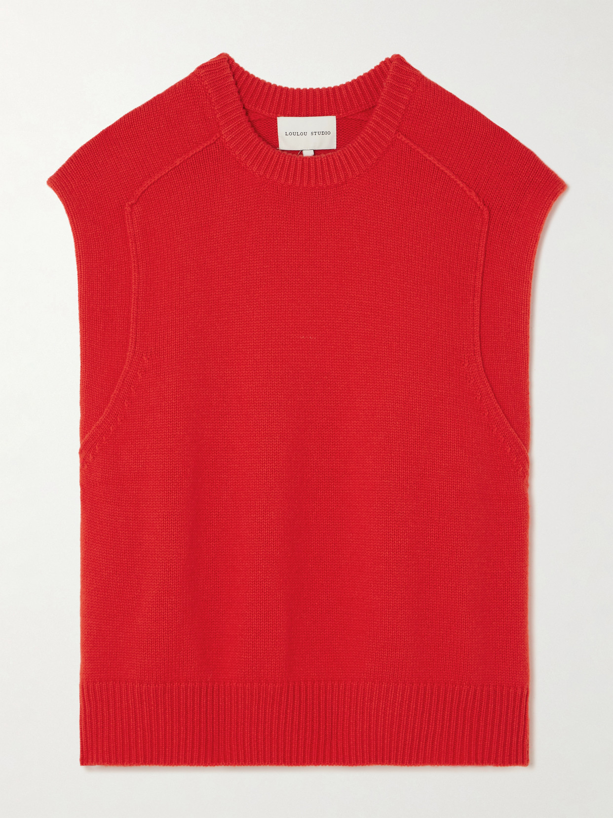 Loulou De Saison Mari Oversized Wool And Cashmere-blend Vest In Red