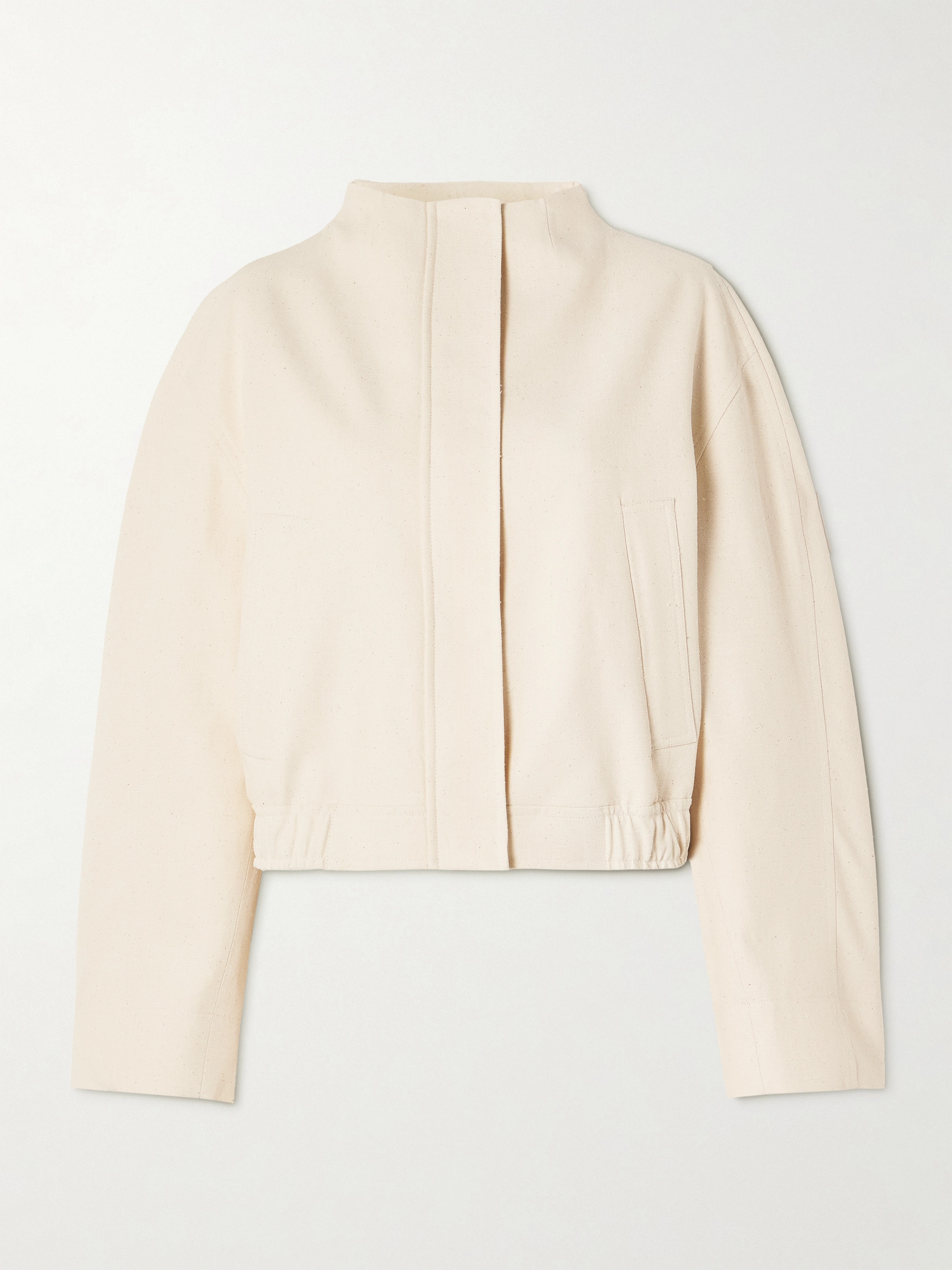 LOULOU DE SAISON Bago cropped textured cotton-blend twill jacket