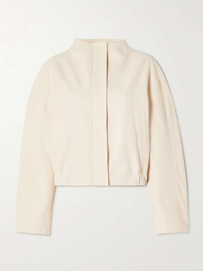 Loulou de Saison Bago Cropped Textured Cotton-blend Twill Jacket
