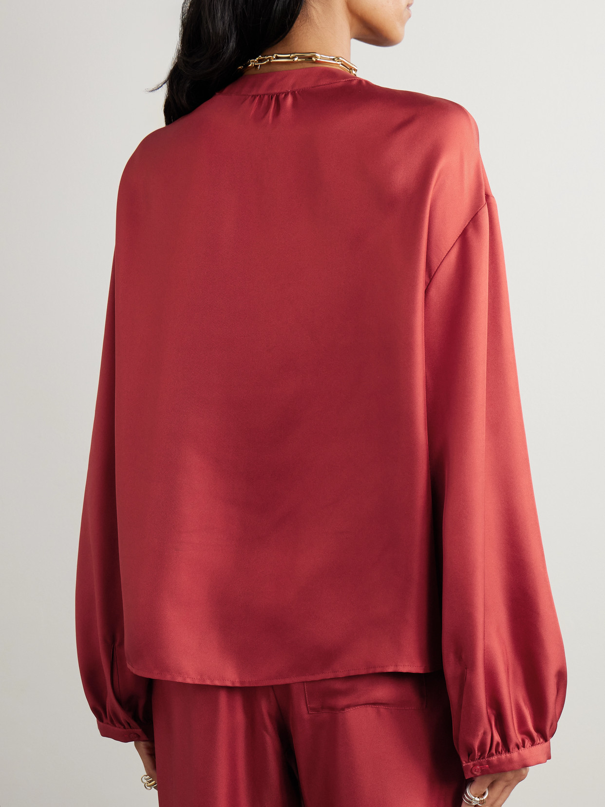 Loulou De Saison Lea Silk Blouse In Unknown