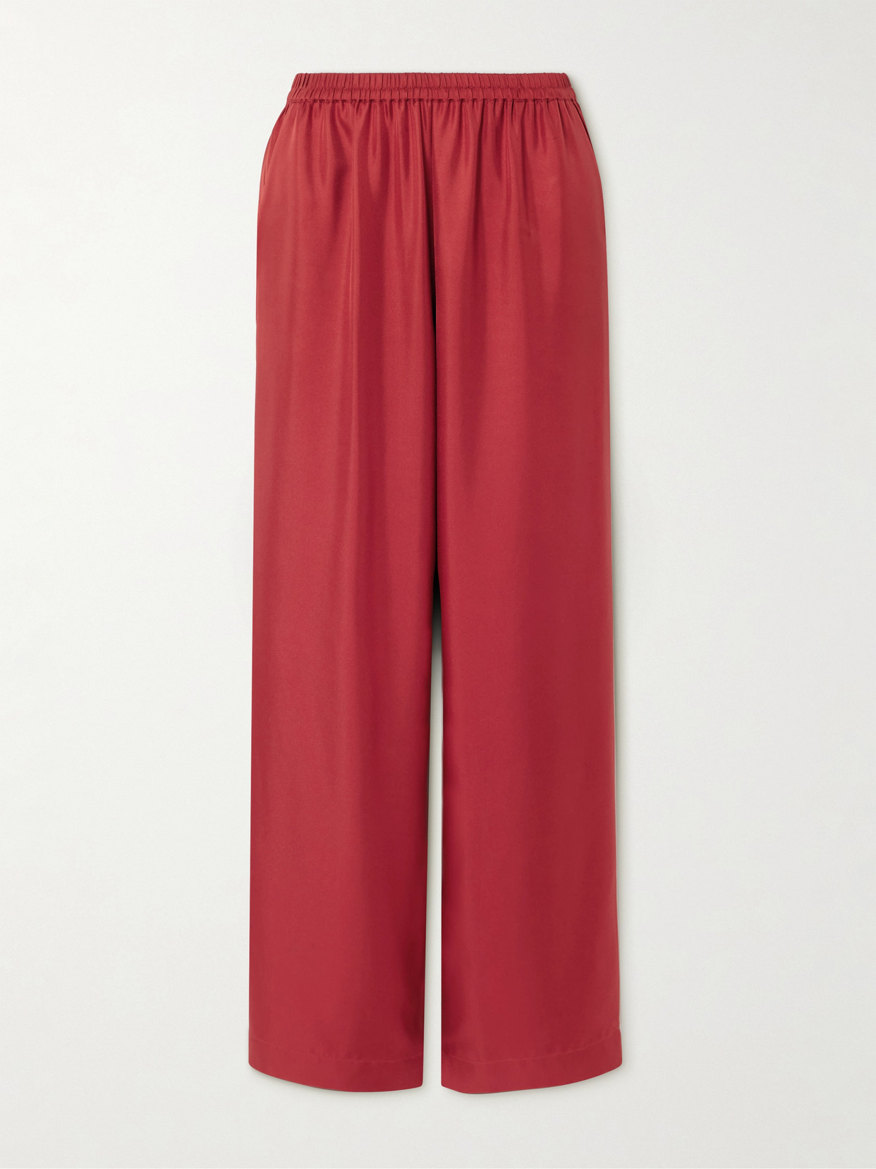 Loulou De Saison Alera Silk-twill Wide-leg Pants In Unknown