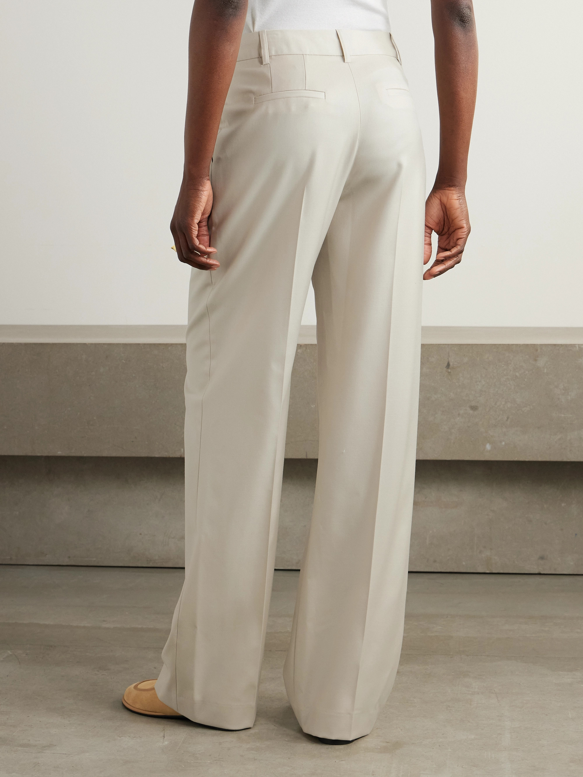 LOULOU DE SAISON Sbiru pleated wool wide-leg pants