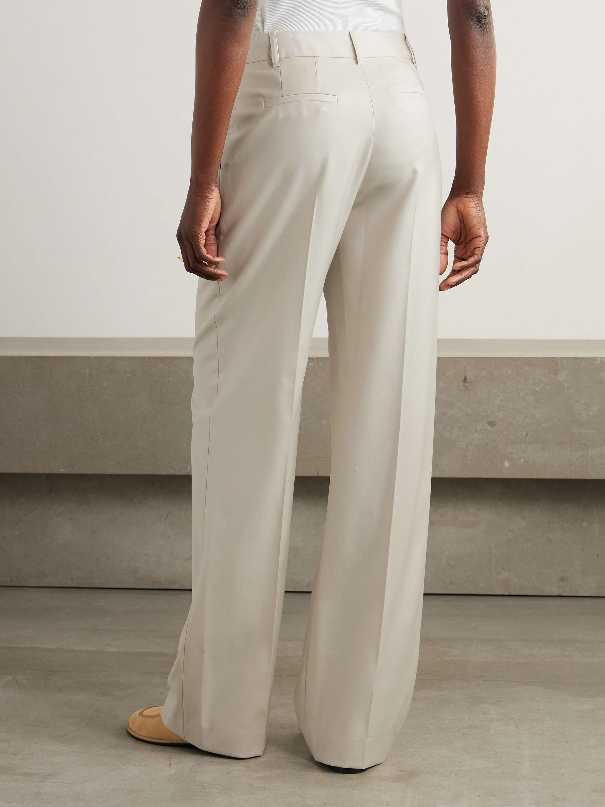 LOULOU DE SAISON Sbiru pleated wool straight-leg pants