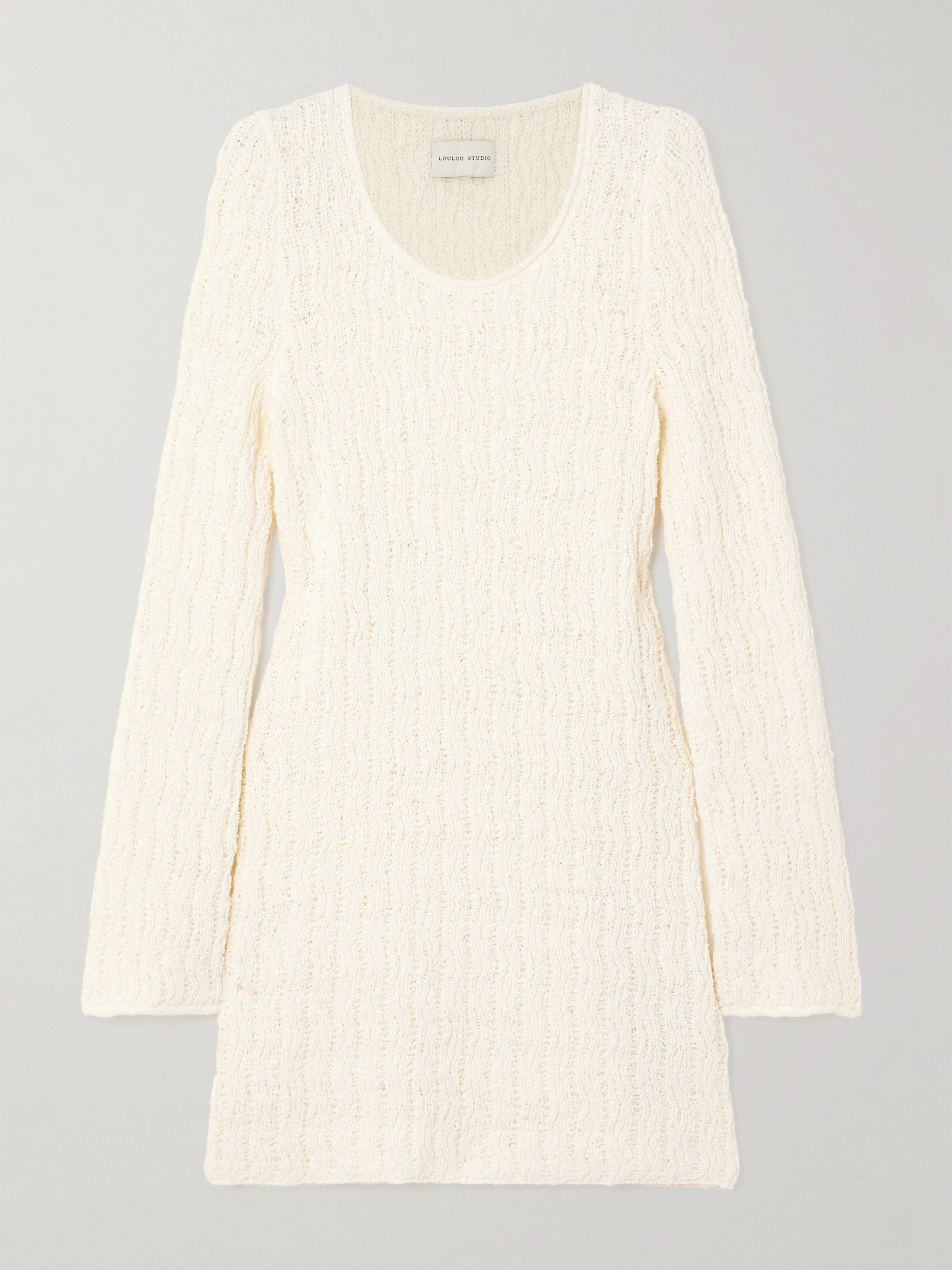 LOULOU DE SAISON Aisala open-knit cotton-blend chenille dress thumbnail