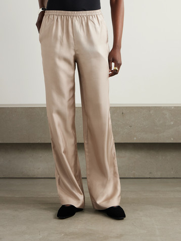 LOULOU DE SAISON Alera silk-twill wide-leg pants