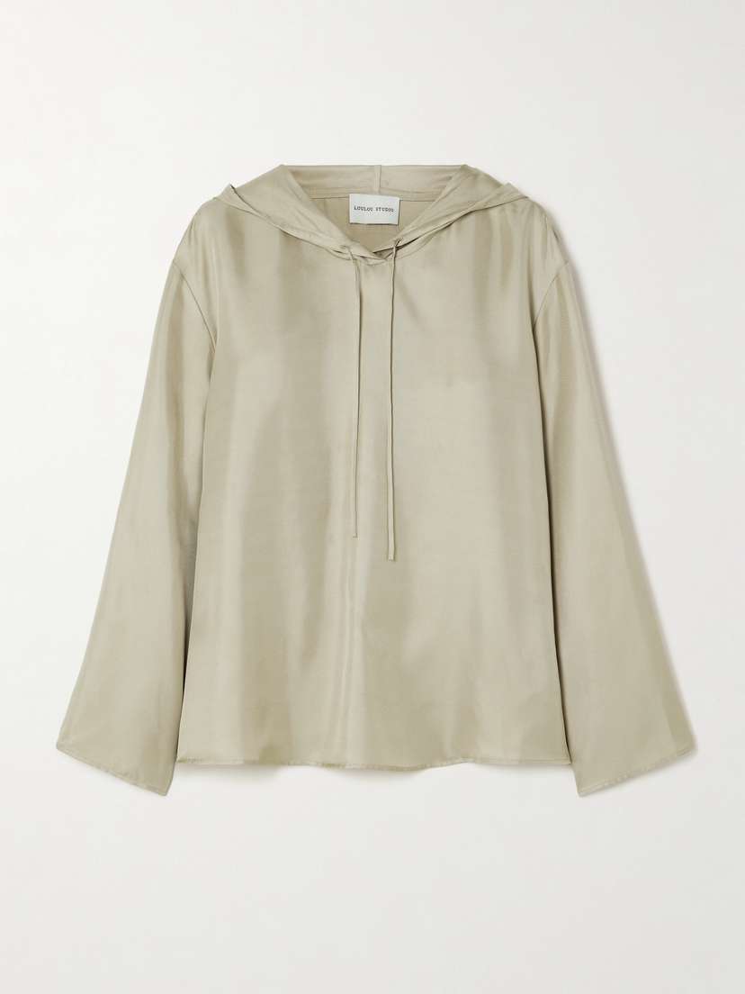 Loulou de Saison Nuka Silk-twill Hoodie