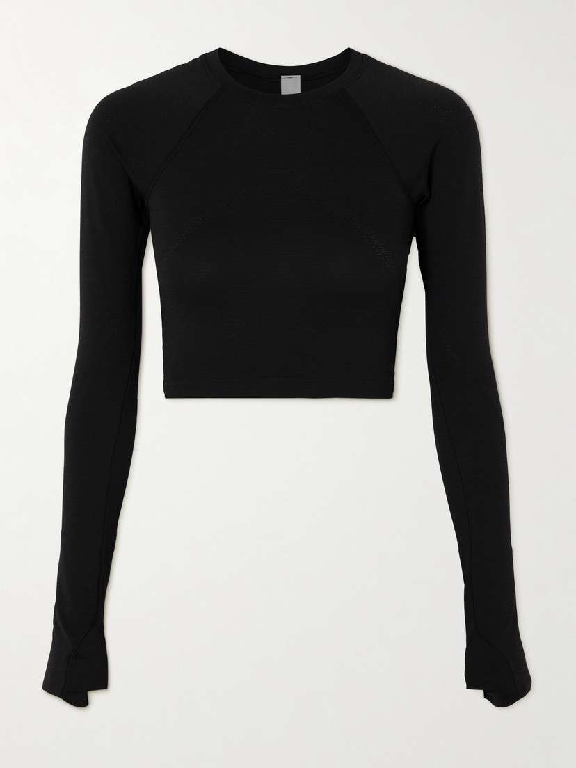 lululemon Swiftly Tech Cropped Stretch-jersey T-shirt