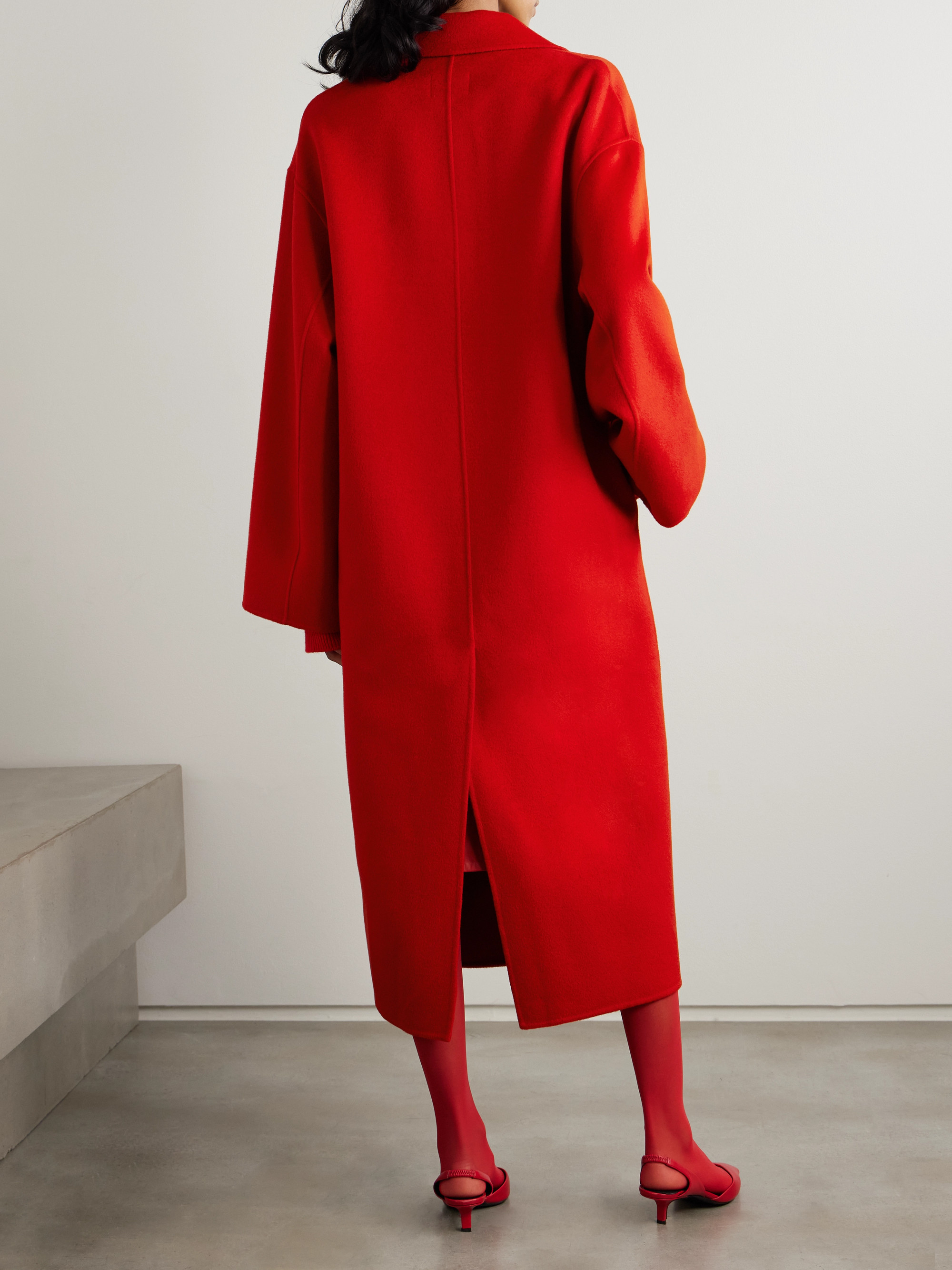 LOULOU DE SAISON Borneo double-breasted wool and cashmere-blend coat thumbnail