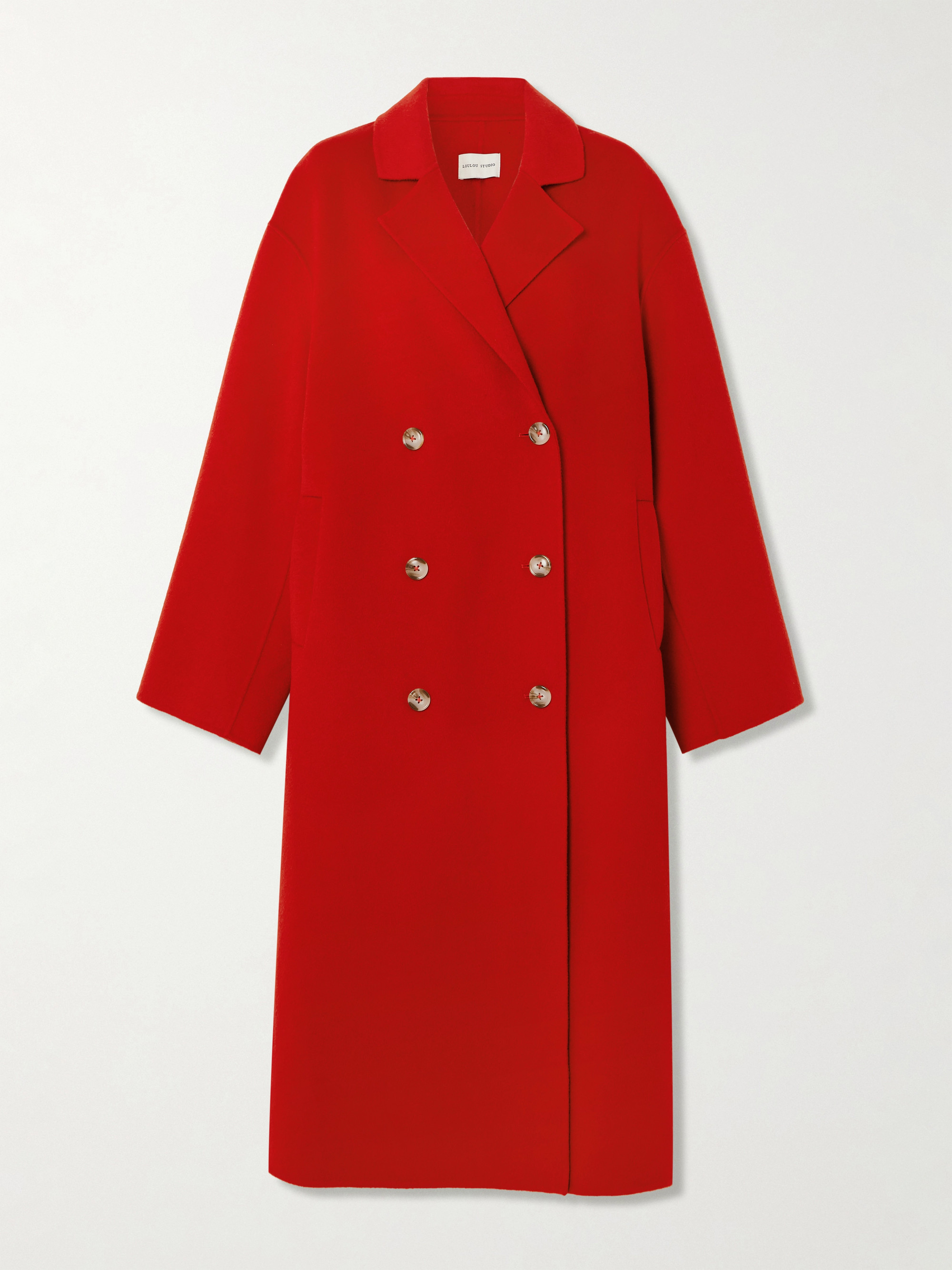 LOULOU DE SAISON Borneo double-breasted wool and cashmere-blend coat thumbnail