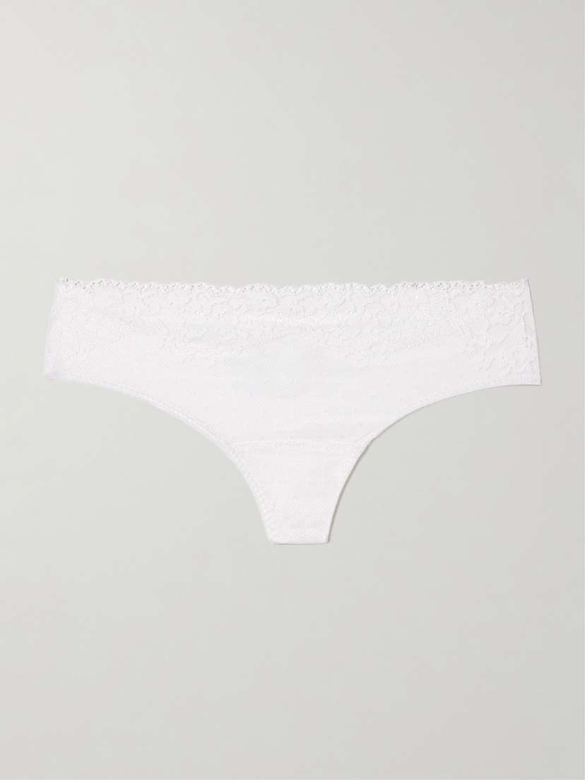 Commando Double Take Lace-trimmed Stretch-jersey Thong