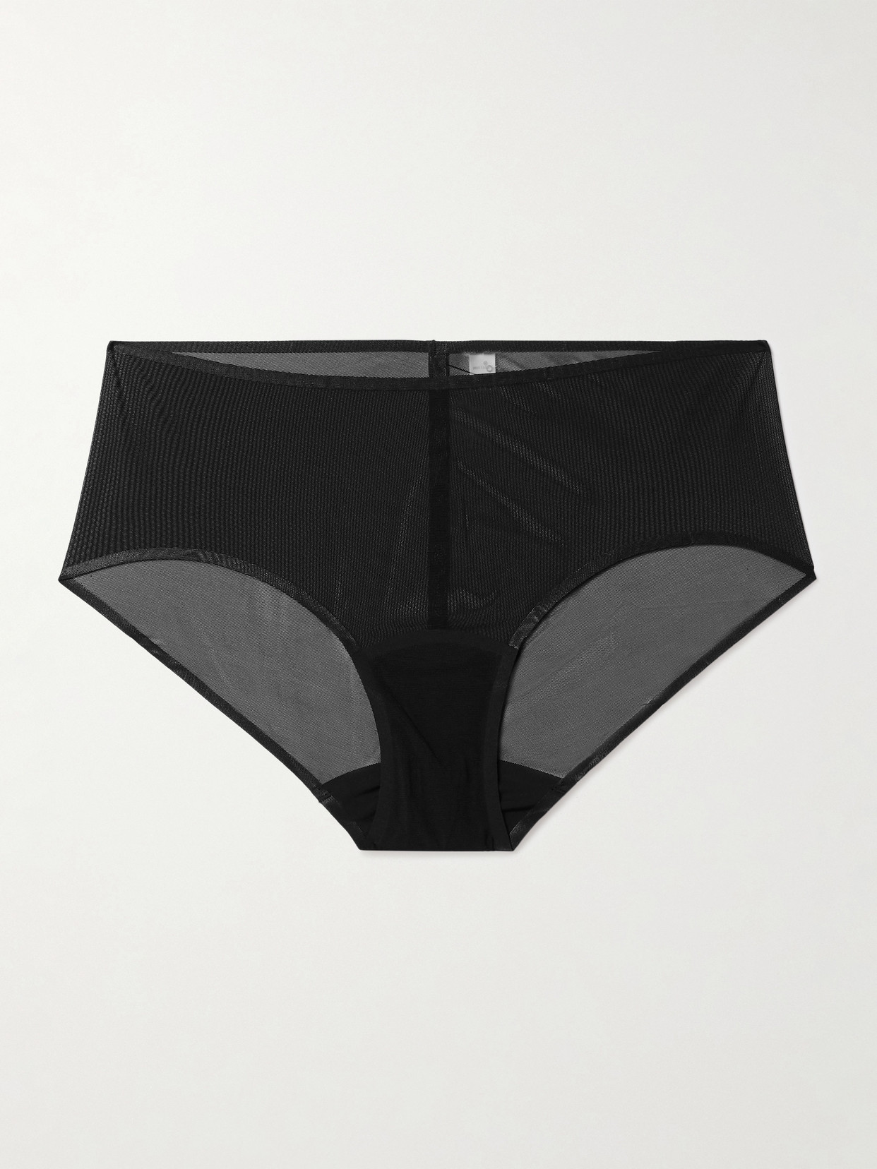 Commando Stretch-mesh Briefs In Black