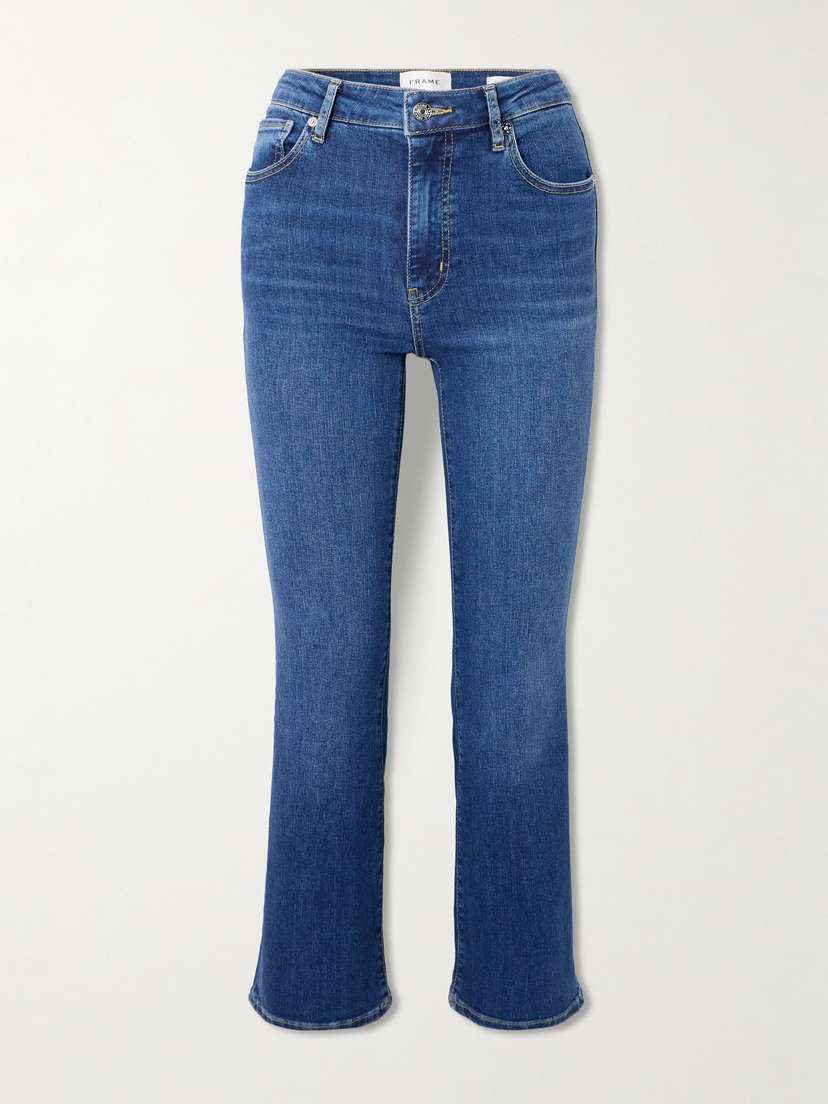 Frame Reboot Crop Stretch High-rise Bootcut Jeans