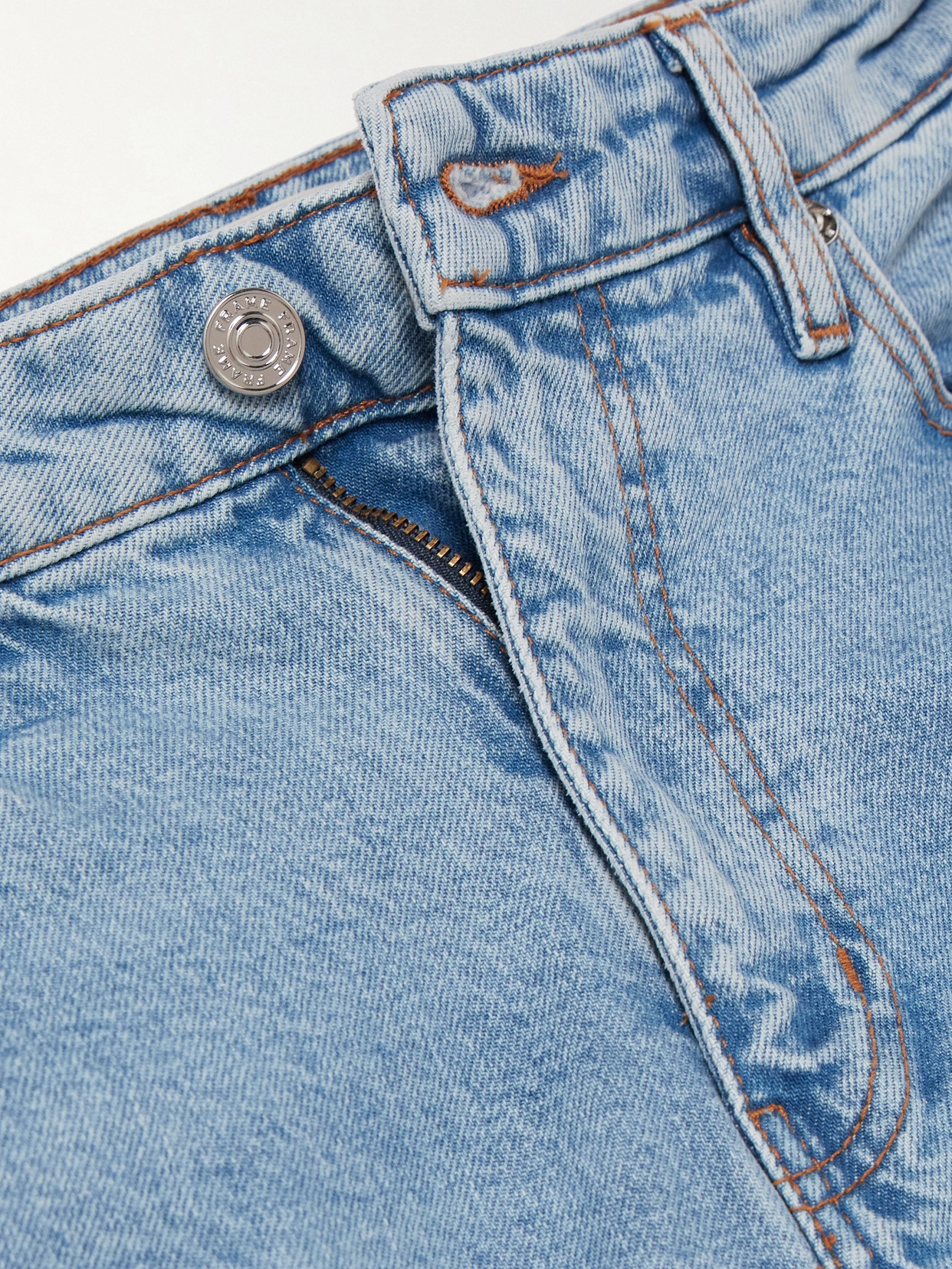 Frame The Wide High-rise Wide-leg Jeans In Blue