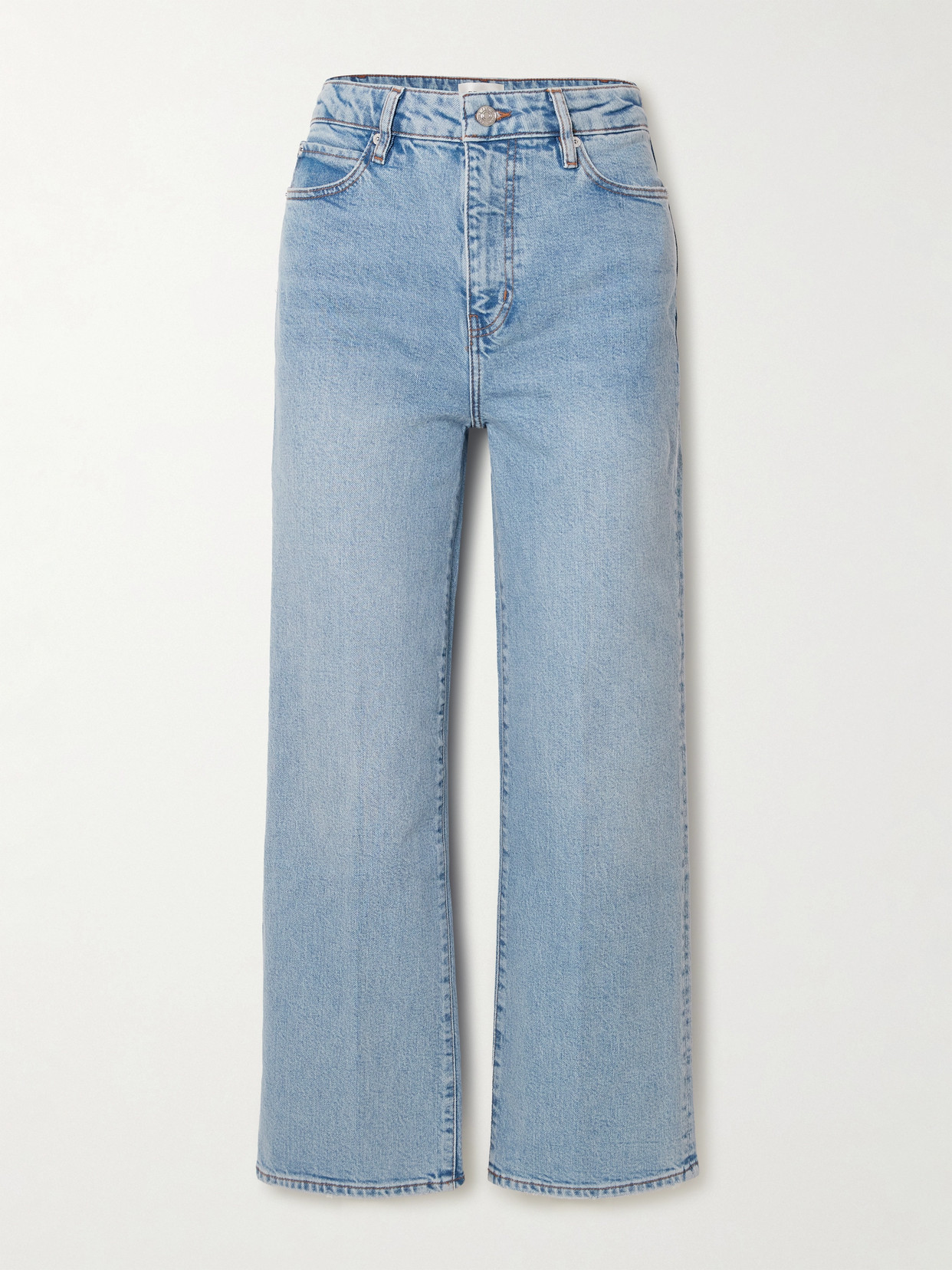 Frame The Wide High-rise Wide-leg Jeans In Blue