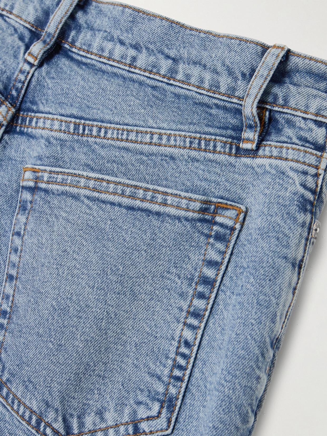 FRAME THE BORROWED HIGH-RISE SLIM-LEG JEANS