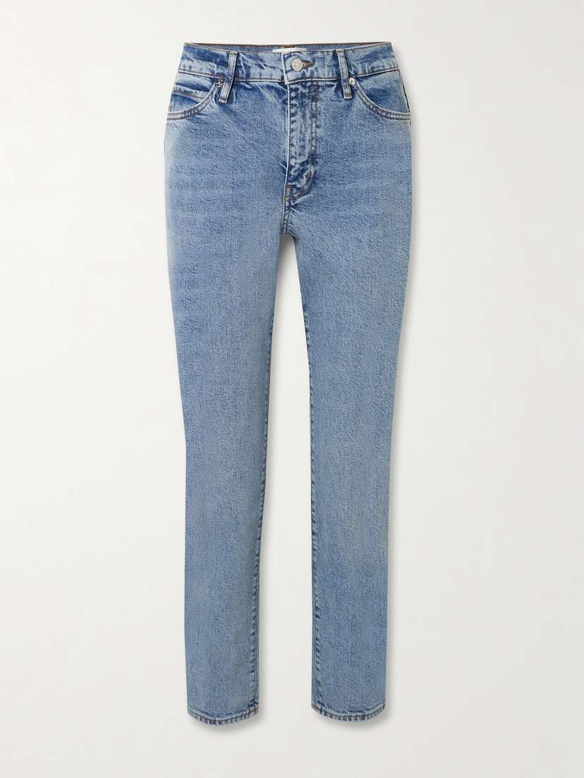 Frame The Borrowed High-rise Slim-leg Jeans