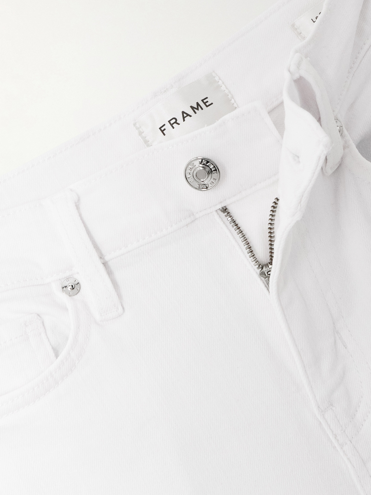 Frame High Rise Le Palazzo Crop Jean In Au Natural Clean Raw After In White