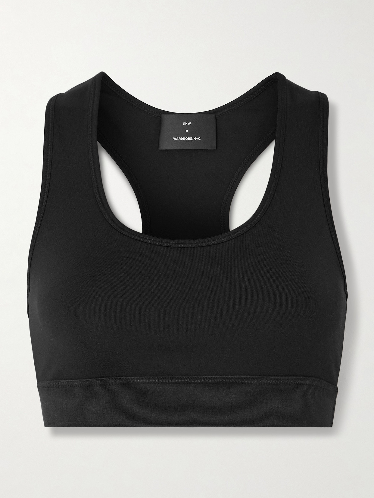WARDROBE. NYC - + Rhw Stretch-jersey Sports Bra - Black