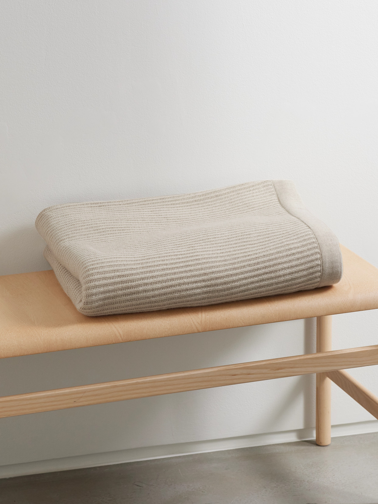 Brunello Cucinelli - Ribbed Cashmere Throw - Beige