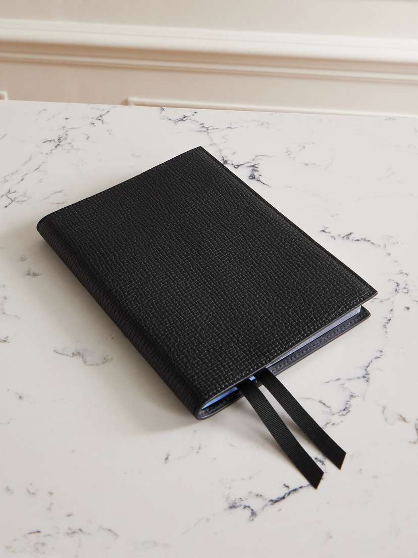 Smythson Evergreen Ludlow Refillable Textured-leather Notebook