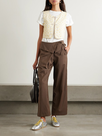 THIERRY COLSON Alois quilted printed cotton-voile vest