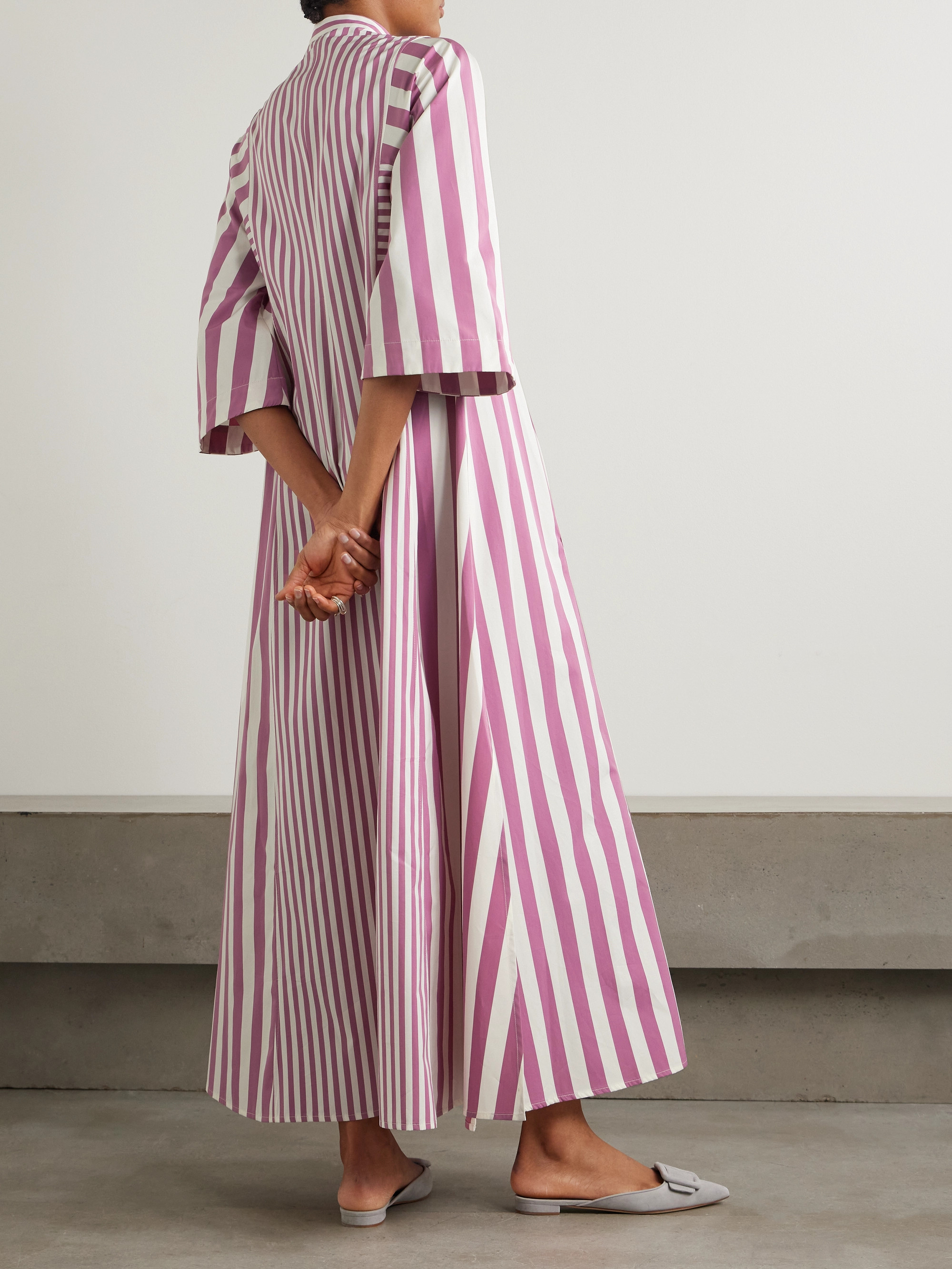 THIERRY COLSON Rachel striped cotton-poplin kaftan thumbnail
